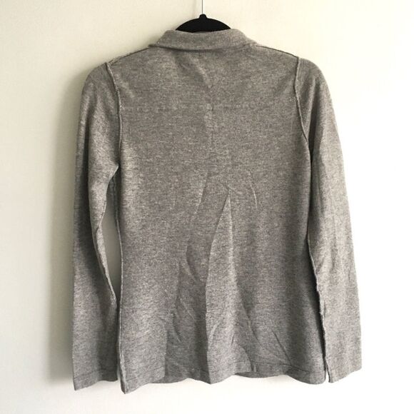 TANA + BEE Cashmere Wool Button Front Blazer Cardigan Sweater Grey S - Picture 10 of 11